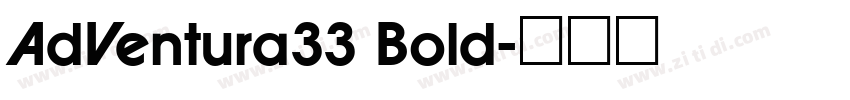 AdVentura33 Bold字体转换